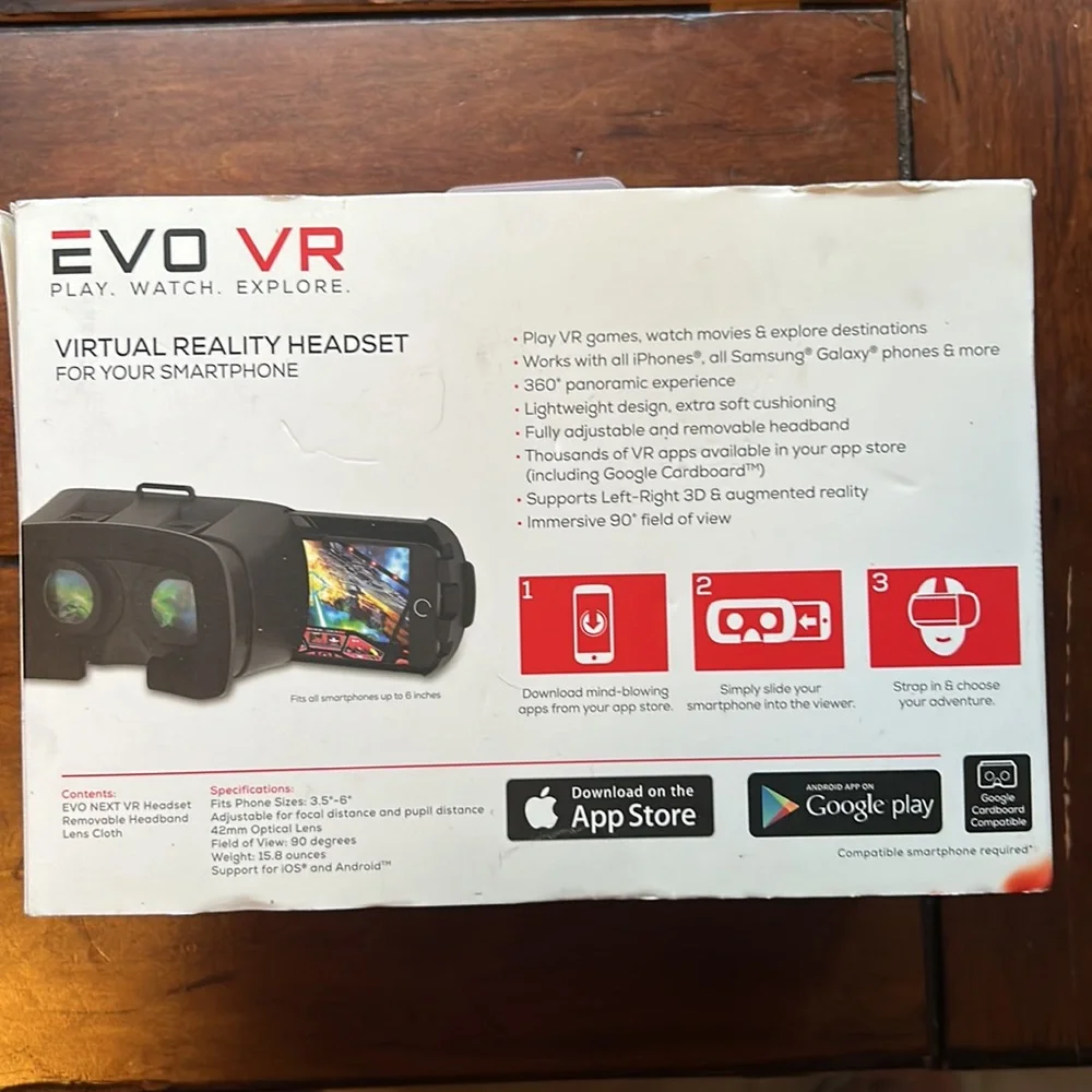 Virtual Reality Headset for your Smartphone EVO VR 360 virtual Reality